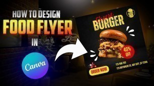 'How to design a food flyer in Canva | Canva Tutorial - 1'