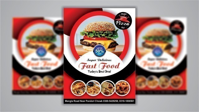 'How to make fast food panaflex and flyer design in Coreldraw tutorial 2023'