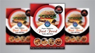 'How to make fast food panaflex and flyer design in Coreldraw tutorial 2023'