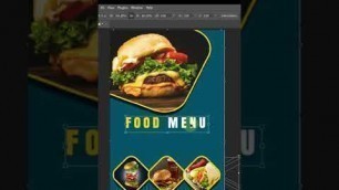 'Photoshop tutorial | Fast food Flyer Design | flyer design #shorts'