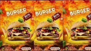 'How to Design Burger Flyer in Pixellab || flyer design|| Food flyer|| Pixellab'
