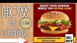 'How to design simple food flyer using Pixellab.'