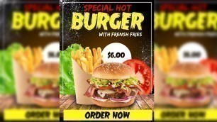 'Food flyer design | Burger Flyer - Photoshop Tutorial'