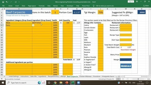 'How to cost all the dishes from your menu easily! Recipe costing for you restaurant explained'