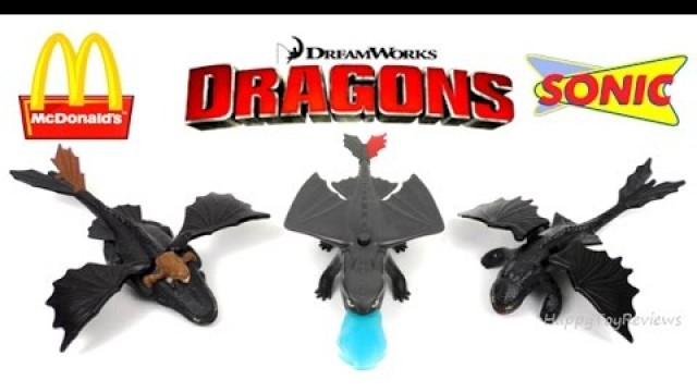 '2017 DREAMWORKS DRAGONS McDONALD\'S HAPPY MEAL TOYS HOW TO TRAIN YOUR DRAGON SONIC KIDS MEAL SING US'