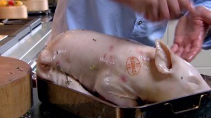 'Matt Tebbutt\'s Roasted Suckling Pig with Beetroot & Potatoes'