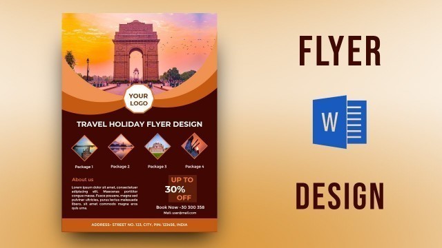 'MS Word Flyer Design Tutorial | Printable Flyer Design in Microsoft Word | MS Word Tutorial'