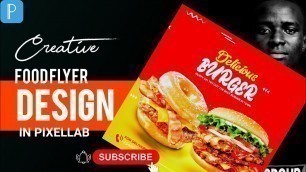 'Food flyer design in PixelLab|| PixelLab tutorial'