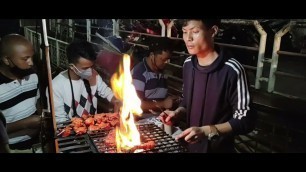 'Shillong street food | Pork Chicken Barbeque | Northeast Indian Street Food | NNC James Vlogs'