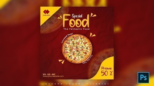 'How to Design Pizza Restaurant Flyer or Poster | Photoshop Tutorial'