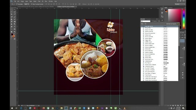 'How to design food flyer with Photoshop'
