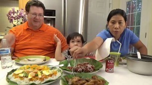 'Eating Filipino Food | John\'s family enjoys more filipino food'