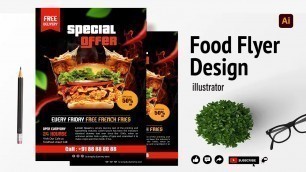 'Food Flyer | Food Restaurant | Adobe Illustrator Tutorial'
