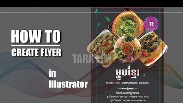 'How to create food flyer menu in illustrator'
