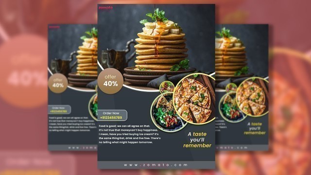 'FOOD FLYER DESIGN | FLYER DESIGN IN PHOTOSHOP | Photoshop Tutorial'