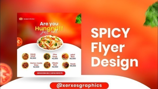 'Dope SPICY Food Flyer Design With Pixellab.'