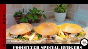 'Food Flyer Special Burger | Special Recipe With Special Sauces | Food Flyer پکاؤ خاص'