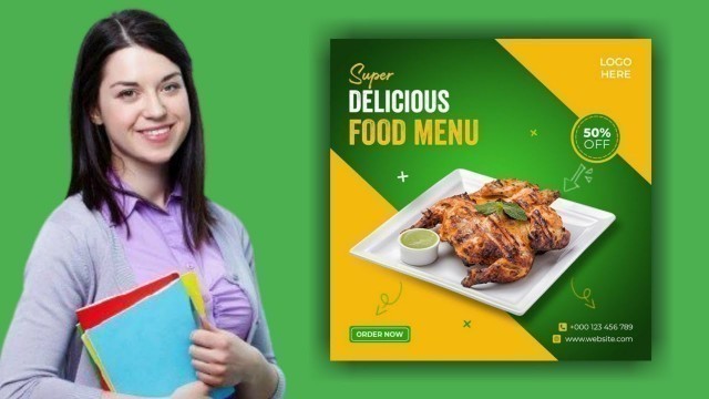 'How To Design Food Flyer || Restaurant Poster Design || #Pixellab'