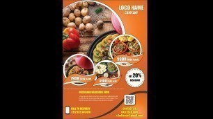 'How To Design Food Flyer using adobe illustrator cc'