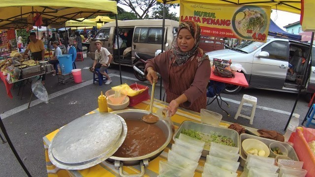 'Malaysia Street Food 56 Nurul Laksa Penang Pasar Malam Sri Gombak YDXJ0360'