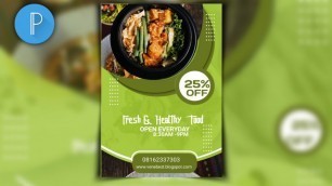 'How To Make Restaurant Food Flyer Design on Mobile- Pixellab Tutorial [Dudel World]'