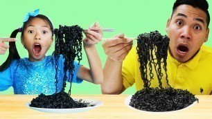'Wendy Pretend Play Wants to Eat Black Noodles'