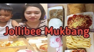 'Jollibee Mukbang | Mother and Son\'s bonding moment | Jollibee Meal | Grab Food'
