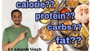 'Calories Of Some Indian Food| Count Your Calories| Dr Adarsh Singh'