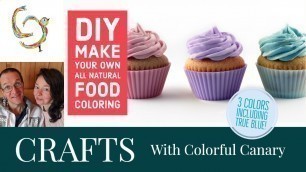 'DIY Make Your Own All Natural Food Coloring - Pink, Purple & Even the Prettiest Blue!'