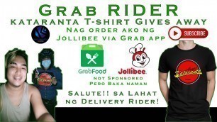 'Jollibee Via Grab Food || Kataranta T-Shirt Give Away || Christmas Regalo || Grab Rider Surprise!'