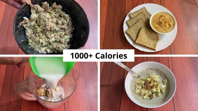 '5 Really Easy Meal Options for Weight Gain / Bulking !! ( 1000+ Calories ) 