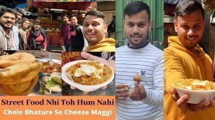 'Best Street Food In Connaught Place (CP) | Delhi Street Food Video - Bhature, Fire Pan, Momos'