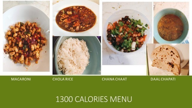 '1300 Calories Indian Veg Meal Plan | Healthy Diet'