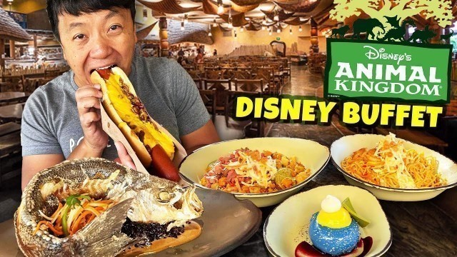 'All You Can Eat DISNEY BUFFET! Food Tour of ANIMAL KINGDOM DISNEY WORLD 50th Anniversary'