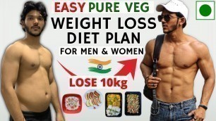 'Indian Diet Plan full Day Of Eating(1500 cal) | PURE VEG Diet Plan for FAST  WEIGHTLOSS  