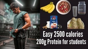 'Student Full day of eating at 2500 calories || Indian bodybuilding diet to get shredded'