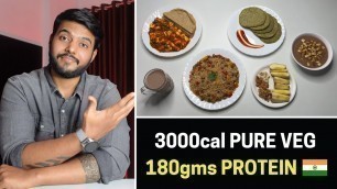 'Easy Pure Veg High Protein Bulking diet plan ( 3000 calories ) 180gms+ protein !! 