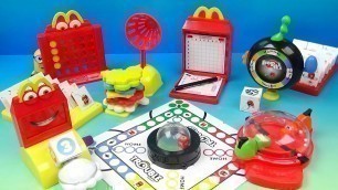 '2018 Hasbro Gaming set of 8 McDonalds Happy Meal Kids Toys Video Review'