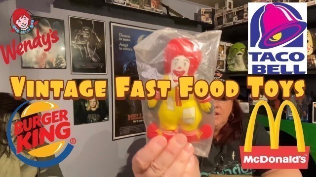 'Opening vintage fast food kids happy meals toys! McDonald’s, Taco Bell, Wendy’s, BK'