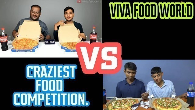 'Pizza eating challenge | viva food world vs craziest food competition.food eating challenge'