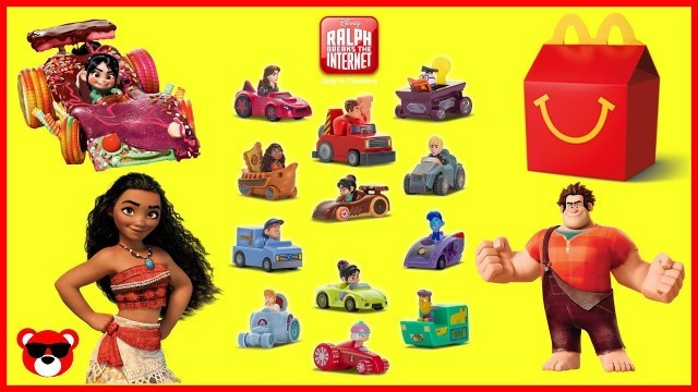 'RALPH BREAKS THE INTERNET 2018 Fast Food Toys from Happy Meal with Moana and Wreck it Ralph Cars'