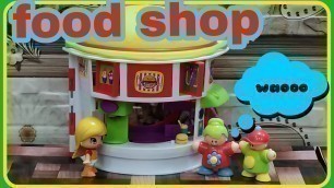 'kids pretend play with fast food shop | food toys for kids | burger shop toys set | hajra  and azan'