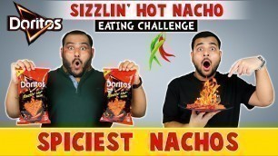 'Doritos Sizzlin\' Hot Nacho Eating Challenge | No Hands Spicy Food Challenge | Viwa Food World'