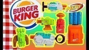 'Burger King 2018 Nerf Guns COMPLETE SET OF 6 FAST FOOD TOYS VIDEO REVIEW FOR KIDS'