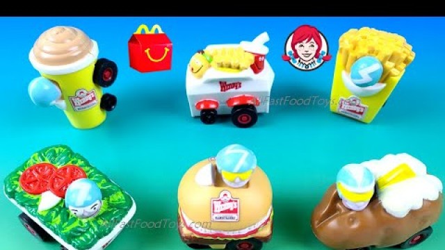 'SING 2 McDONALD\'S HAPPY MEAL TOYS VS MINIATURE FOOD FAST FOOD RACERS WENDY\'S COLLECTION 2022 X 1990'