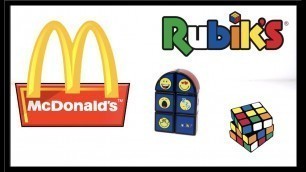 'Mcdonald\'s Rubik\'s cube toy Smiley cajita feliz Burger king Fast food toys Mc donalds'