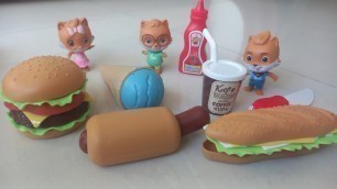 '5 minutes Satisfying Video with Unboxing Velcro Fast Food toys Set'