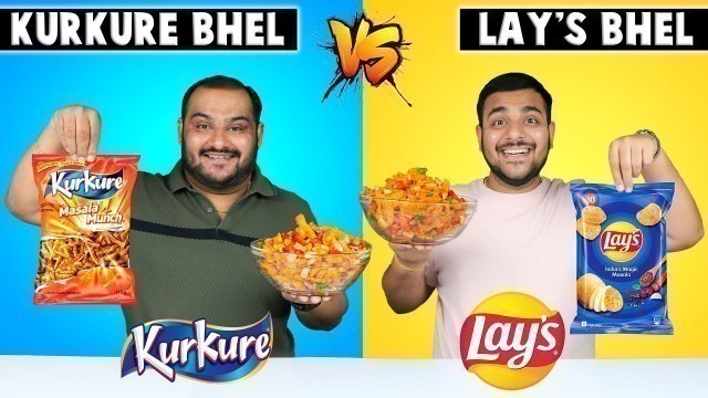 'Kurkure Bhel Vs Lays Chips Bhel Eating Challenge | Snacks Bhel Challenge | Viwa Food World'