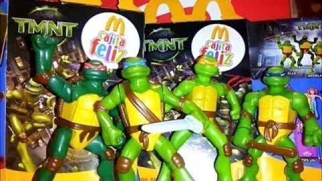 'TORTUGAS NINJA REVIEW FIGURAS FAST FOOD TOYS MCDONALDS 2007 2K7 NINJA TURTLES'