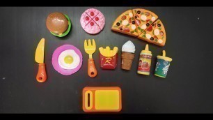 'Anagh\'s Fastfood Toys | Velcro Toys | Cutting Toys | Learn Fast Food Names | Preschool | Educational'